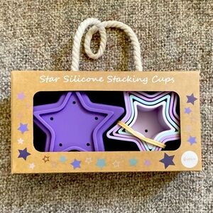 Star Shaped Silicone Stacking Cups‎ BPA Free Baby Toys Learning New In Box
